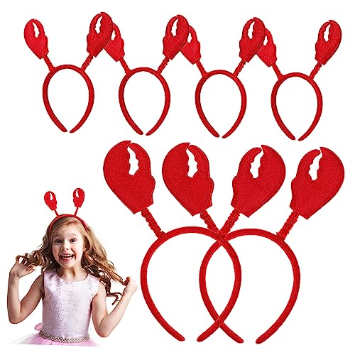 OHPHCALL 6stücke Stirnband Krabbe Meerestier-dekorationszubehör Mit Krabben Und Hummermotiven Für Kostüm-partys Und Festivitäten Bequeme Kopfbedeckung Aus Leichtem Material von OHPHCALL