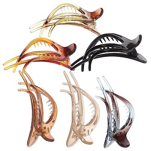 OHPHCALL 6stücke Teiliges Haarklammern Für Frauen Mattierte Krallenclips Aus Kunststoff Rutschfest Für Dünnes Und Dickes Haar Für Verschiedene Frisuren Langlebig Und Stabil von OHPHCALL