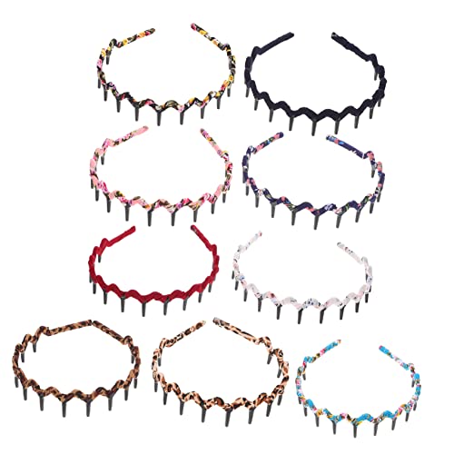 OHPHCALL 9stücke Stirnbänder Chiffon-umwicklung Moderne Damenkopfschmuck Schicke Haarreifen Für Partys Und Alltag Gemischte Farbe von OHPHCALL