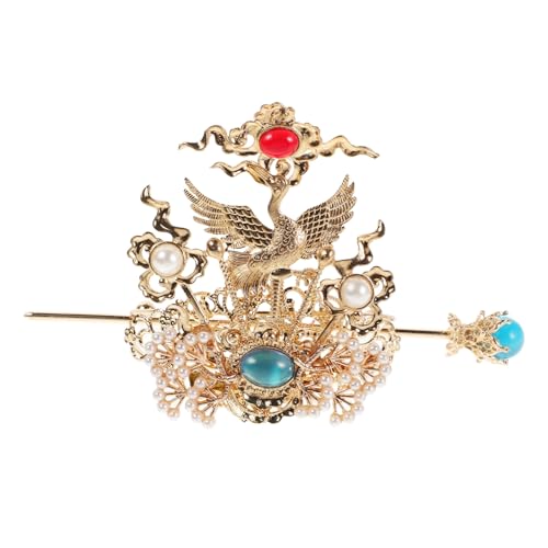 OHPHCALL Hanfu Haarkrone Im Chinesischen Stil Retro-ornament Mit Goldakzenten Haarnadel Für Herren Vintage-haarstyling-zubehör Für Bühnenauftritte Und Cosplay von OHPHCALL
