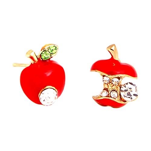 OHPHCALL Apfelohrringe Damen Ohrstecker mit Zirkonia Hautfreundlich und Leicht Eleganter Schmuck für Alltag Party und Bühne als für Freundin und von OHPHCALL