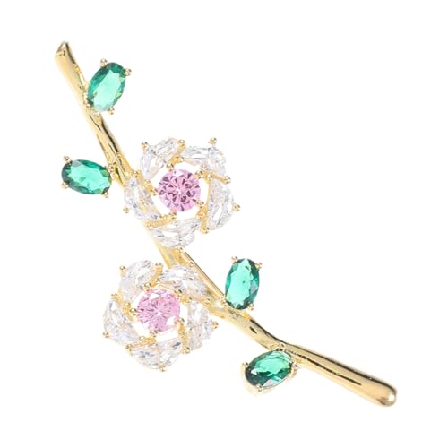 OHPHCALL Blütenbrosche Damenblume Anstecknadel aus Funkelndem Glas Leicht und Elegant für Mäntel Pullover und Schals Business und Freizeit Accessoire mit Zeitloser Schönheit von OHPHCALL