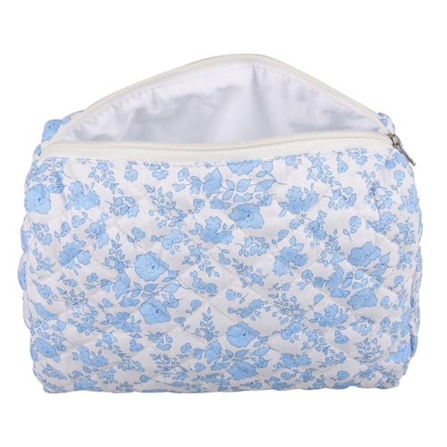 OHPHCALL Kosmetiktasche Mit Reißverschluss Und Blumenmuster Große Kapazität Make-up-Reisetasche Tragbar Für Damen Praktische Schminktasche Aus Sicherem Material von OHPHCALL