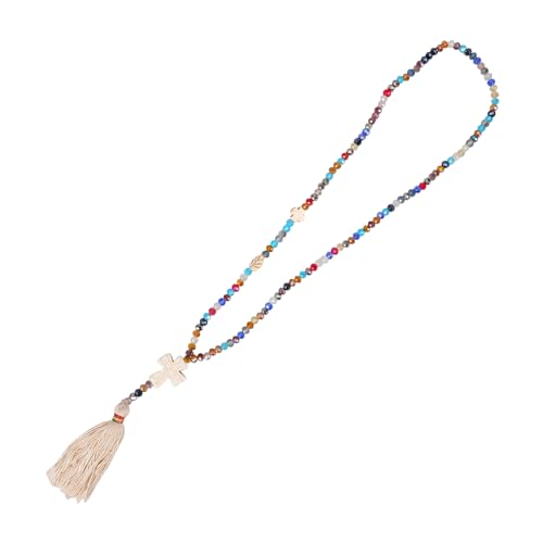 OHPHCALL Boho Bunte Kristallkette Damen Halskette mit Quastenanhänger Vielseitig Modisch für Herbst Winter Pullover Schmuck OHPHCALL Boho Bunte Kristallkette Damen Halskette mit Quastenanhänger Vielseitig Modisch für Herbst Winter Pullover Schmuck von OHPHCALL
