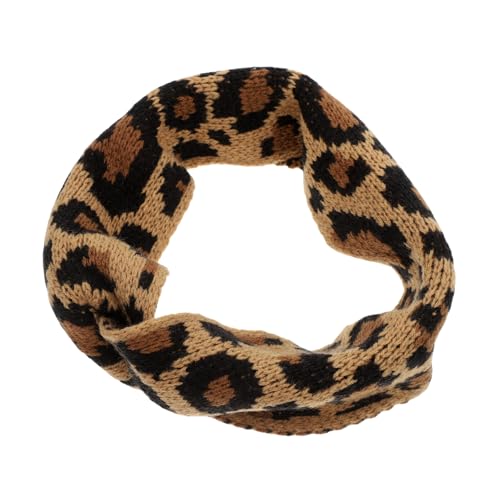 OHPHCALL Damen Stirnband Breit Leopardenmuster Strick Stirnband Damen Haarband Haarschmuck Kopfband Für Frauen Mädchen Kreuz-design von OHPHCALL