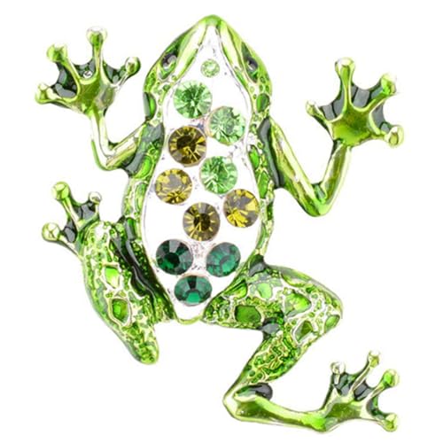 OHPHCALL Bunte Frosch Brosche aus Leichtem Legierungs Material Modische Schmucknadel für Damen Vielseitig Einsetzbar an Strickjacken Schals und Taschen für Frauen zu Geburtstag und von OHPHCALL
