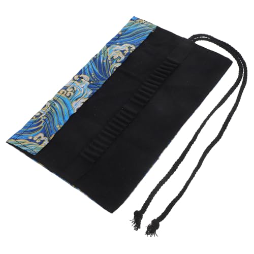 OHPHCALL Canvas Bleistiftrolltasche Für Künstler Praktisches Federmäppchen Für Schüler Und Erwachsene Fächer Handgefertigt Mit Elastischem Band Vielseitig Einsetzbar von OHPHCALL