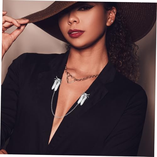 OHPHCALL Cicada Brosche Silberfarbene Anstecknadel für Herren Damen Modischer Lapel Pin für Hemden Vielseitiger Schmuck für Anzug Pullover und Schal Eleganter Vintage Animal Anstecker von OHPHCALL