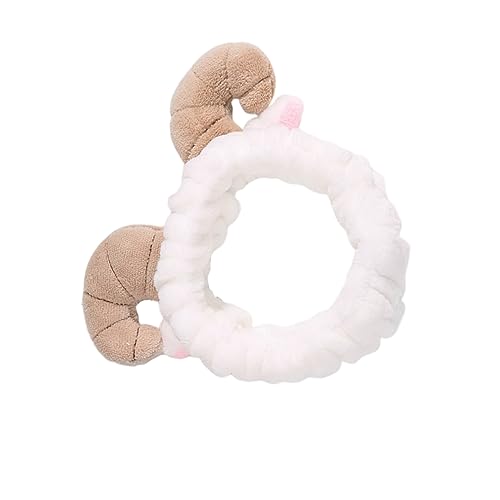 OHPHCALL Verstellbare Hornbänder Modisches Haarband Für Damen Weich Bequem Geeignet Für Dusch- Und Make-up Weiß von OHPHCALL