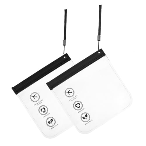 OHPHCALL 2stücke Transparente Reise-toilettentaschen Wasserdichter Kosmetik-Organizer Für Unterwegs Für Make-up Kulturbeutel Für Frauen Praktischer Aufbewahrungstasche von OHPHCALL