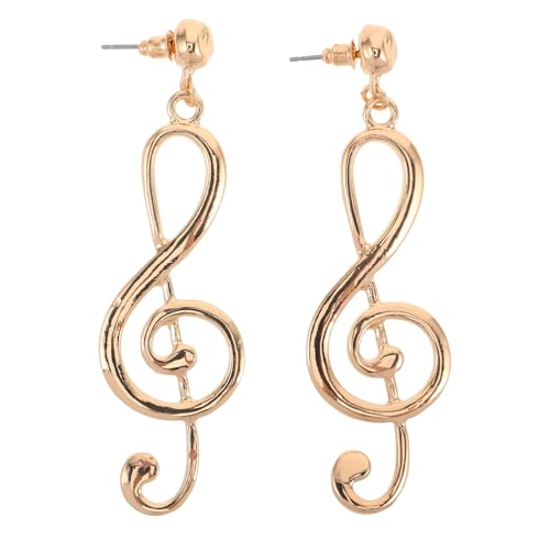 OHPHCALL Extravaganter Musiknoten Ohrschmuck Vintage Ohrringe Damen Retro Design Chunky Schmuck für Alltag und Party von OHPHCALL