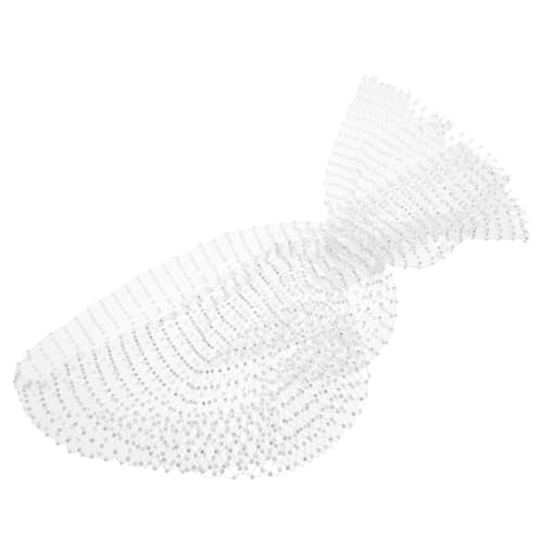 OHPHCALL Flash Diamond Haarschmuck Miniaturdekoration Charme-schlüsselanhänger Sitzkissen Für Das Esszimmer Elastische Haarbänder Heimdekoration Wohnmobil-dekoration Silver Fischernetz von OHPHCALL