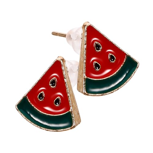 OHPHCALL Fruchtige Ohrstecker Damen Ohrschmuck mit Sommerlichem Wassermelonen design Leichte Modische Ohrstecker für Mädchen und Frauen für Alltag und Party von OHPHCALL
