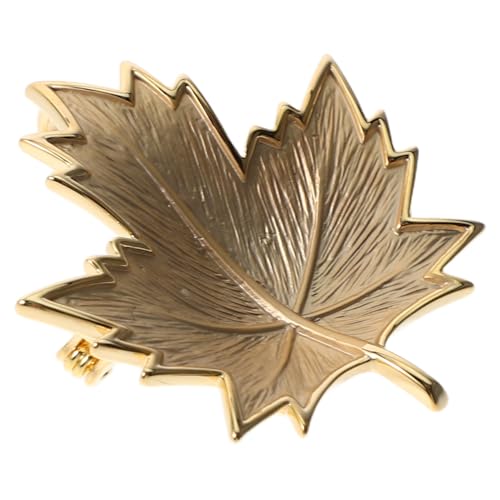 OHPHCALL Goldene Emaille Ahornblatt Brosche Damen Vintage Herbst Schmuck Eleganter Anstecker für Mäntel Kleider Zeitloses für Thanksgiving Herbstmode von OHPHCALL