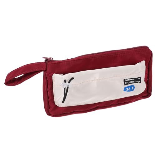 OHPHCALL Große Kapazität Federmäppchen Aus Canvas Multifunktionale Stiftemappe Mit Reißverschluss Für Schule Und Büro Für Schreibwaren Und Make-up Minimalistisches Design von OHPHCALL