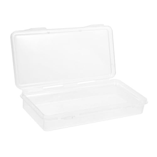 OHPHCALL Großvolumige Stapelbare Kunststoff Stiftebox mit Praktischem Deckel Transparenter Robuster Aufbewahrungsbox für Bleistifte Pinsel und Schreibwaren Sicherer Organizer für Schule von OHPHCALL