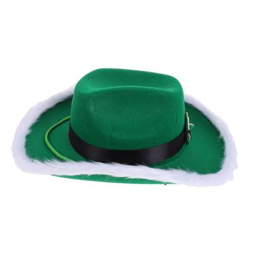 OHPHCALL Grüner Fransen-hut Mit Fliege Für Patrick's Day Stylisches Accessoire Für Partys Und Feierlichkeiten Unisex Für Karneval Und Mottopartys Einzigartiges Design von OHPHCALL