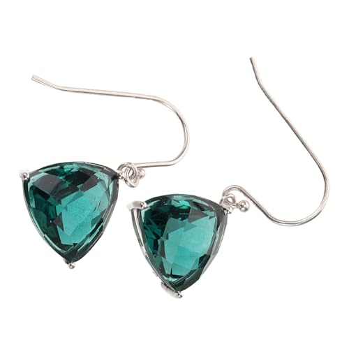 OHPHCALL Grüne Ohrhänger Damen Kurz Geometrisch Dreieckig Minimalistisch Trendiger Schmuck Für Büro Freizeit Alltag von OHPHCALL