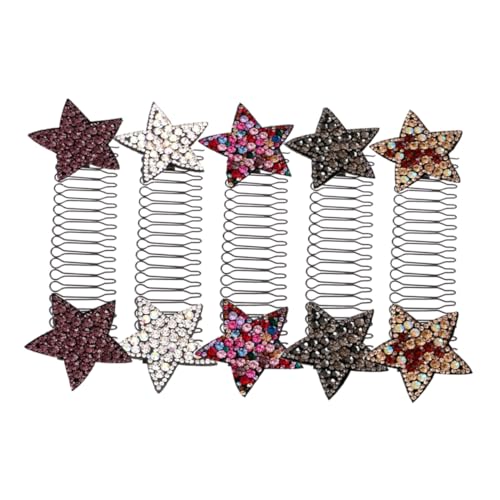 OHPHCALL 5stücke Teiliges Dekorative Haarspangen Unsichtbare Haarklammern Für Damen Für Hochsteckfrisuren Und Alltagsstylings in Bunten Farben Gelb Silber Schwarz von OHPHCALL