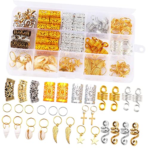 OHPHCALL Haarschmuck Für Herren 159-teilige Dreadlock-haarschnallen Modische Haarperlen Haarschmuck- Einfach Zu Tragen OHPHCALL Haarschmuck Für Herren 159-teilige Dreadlock-haarschnallen Modische Haarperlen Haarschmuck- Einfach Zu Tragen von OHPHCALL