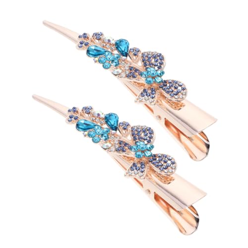 OHPHCALL 2stücke Vintage Haarklammern Mit Strass Große Funkelnde Haaraccessoires Im Schleifen-design Rutschfeste Alligator-haarspangen Für Dickes Haar Für Frauen Und Mädchen von OHPHCALL