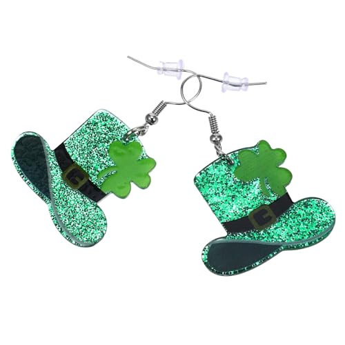 OHPHCALL Hängende Ohrringe für Frauen Grüne Kleeblätter für Patrick's Day Teiliges Accessoires für Partys und Besondere Anlässe von OHPHCALL