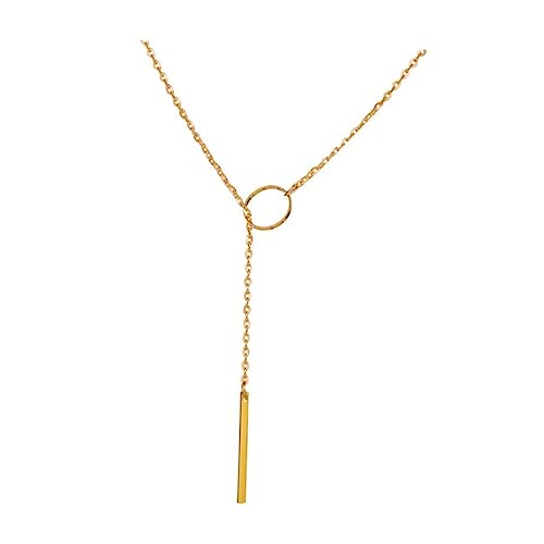 OHPHCALL Halskette Damen Zarte Clavicle Chain aus Legiertem Metall Leichte Drop Necklace für Eleganten Look Verstellbare Hautfreundlich Modisches Schmuckaccessoire für Alltag und von OHPHCALL