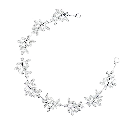 OHPHCALL Hochzeits Stirnband Mit Blattdesign Und Strasssteinen Haarschmuck Für Braut Und Besondere Anlässe Leicht Und Zu Tragen Für Feiern Und Partys von OHPHCALL