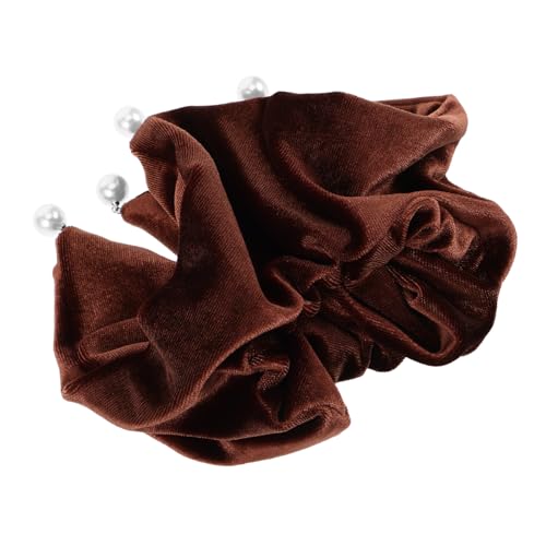OHPHCALL Jumbo Samt Haargummis Für Damen Große Weiche Scrunchies Mit Perlenanhänger Stilvolle Quadratische Haarbänder Für Elegante Looks Für Alltag Und Besondere Anlässe von OHPHCALL