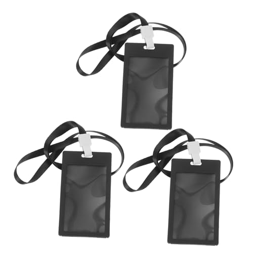 OHPHCALL 3sätze Ausweishülle Mit Lanyard Transparentes Kartenetui Für Arbeitsausweis Id-Karten Und Spielkarten Wasserdichtes Design Für Büro Schule Und Veranstaltungen von OHPHCALL