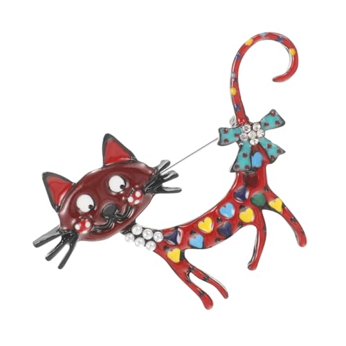 OHPHCALL Katze Brosche für Damen Niedliche Anstecknadel für Kleidung Kleider Hosen und Schals Design für Modebewusste Frauen und Teenager von OHPHCALL