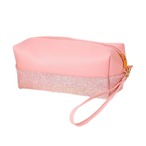 OHPHCALL Kosmetiktasche Für Damen Tragbare Pu-Make-up-Tasche Mit Glänzendem Design Für Reisen Aufbewahrung Von Toilettenartikeln von OHPHCALL