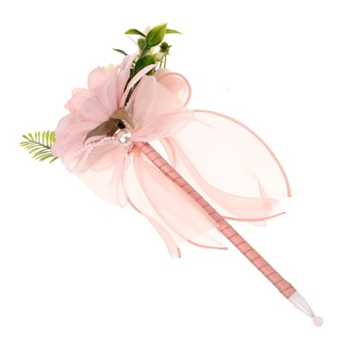 OHPHCALL Kugelschreiber zum Muttertag Artificial Jahrestag motherle The Mother Muttertag Geschenkideen dekorativer Stift Simulation Blumenstift zarter Kugelschreiber Seidentuch Rosa von OHPHCALL