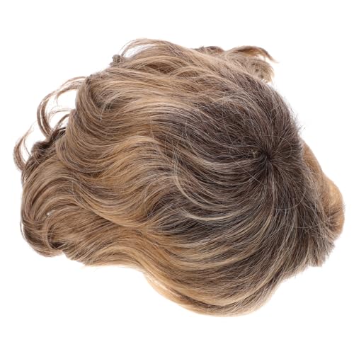 OHPHCALL Perücke Gelb Kurz Damen Lace Front Kurze Lockenperücke Gewellte Partyhaarperücke Für Frauen Realistische Perücke Mit Natürlichem Haaransatz von OHPHCALL