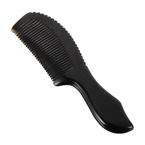 OHPHCALL Ochsenhornkamm Massagekamm Für Haare Haushalt Haarkamm Aus Horn Für Damen Glattes Langes Dickes Haar Nass Trocken Schwarz von OHPHCALL