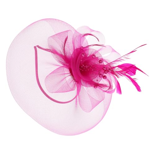 OHPHCALL Fascinator Haardekor Für Frauen Vintage-stil Braut Kopfbedeckung Mesh Schleier Hut von OHPHCALL