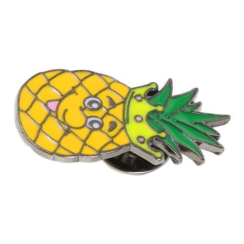 OHPHCALL Niedliche Anstecknadel Ansteckbrosche Obstmotiv Pineapple Metall Emaille Pin Leicht und Langlebig Für Rucksäcke Jacken Hüte Schüler Taschen Zubehör von OHPHCALL