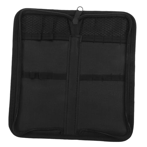 OHPHCALL Oxford Stifttasche Klein Leicht mit Innenfächern Pinselaufbewahrung Robust für Künstler Reise Büro Portable Pinselhalter Tasche Schwarz von OHPHCALL