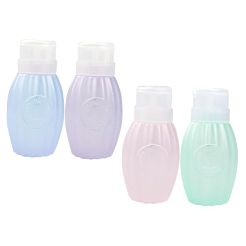OHPHCALL Pressflaschen-set für Nagellack- und Make-up-entferner 4er-pack Fassungsvermögen 200 Ml Breite Öffnung Leicht Zu Befüllender Spender von OHPHCALL