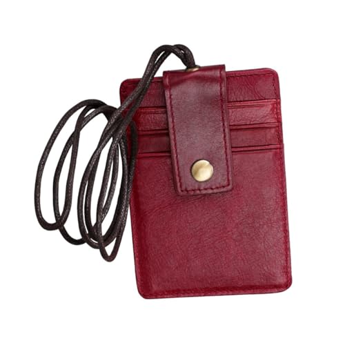 OHPHCALL RFID Ausweishalter Für Reisen Lederhülle Mit Umhängeband Für Boarding-Pass Und Ausstellungsausweise Leicht Und Tragbar Geeignet Für Schule Arbeiten Und Freizeit von OHPHCALL