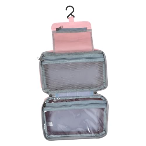 OHPHCALL Tragbare Make-up-Tasche Mit Reißverschluss Make-up-Organizer Für Damen Kosmetiktasche Für Reisen Kompakter Und Faltbarer Mit Mehreren Fächern Für Stauraum Und Ordnung von OHPHCALL