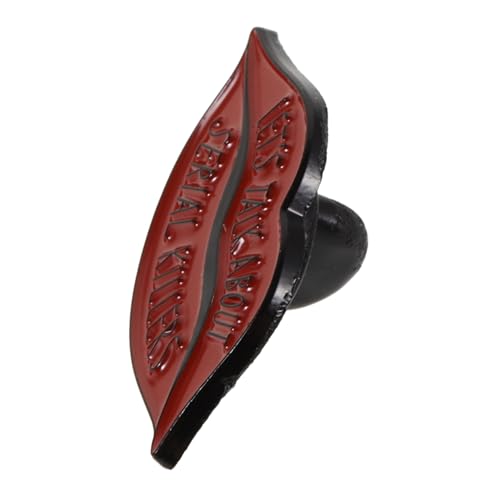 OHPHCALL Rote Lippen Brosche Pin Anstecker Schmuck Metall Abzeichen für Kleidung Rucksack Dekoration Geschenk für Freundin Mutter Freundin von OHPHCALL