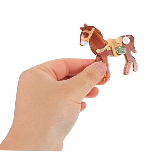 OHPHCALL Stabile Pferde Brosche aus Metall und Kunststoff Leichter Vintage Anstecker für Damenkleidung Rucksack Taschen Kreatives Tier Schmuckstück für Neujahrsoutfits und Festliche von OHPHCALL