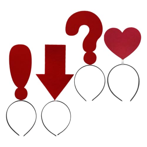 OHPHCALL -Stirnband Fragezeichen-Stirnband 4 Stück Halloween-Haarreifen Lustige -Boppers Amor-Stirnbänder Lustige Fotoshooting-Requisiten Urlaub Weihnachten Haarreifen-Kostüm von OHPHCALL