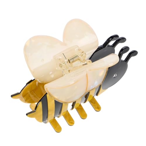 OHPHCALL Bienen-haarspange Aus Acetat Gelb Lustiges Insektentier-design Sicherer Für Zöpfe Und Dutts Für Frauen Halloween-accessoire von OHPHCALL