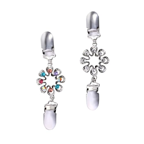 OHPHCALL Teiliges Vintage Sweater Clips aus Langlebiger Legierung mit Blumenmotiv Eleganter Kragen Strickjackenhalterung Modischer Schmuckverschluss für Damen Vielseitig für Freizeit und von OHPHCALL
