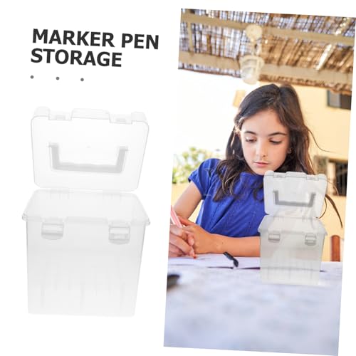 OHPHCALL Transparente Fächer Markierungs Organizer für Stifte Pinsel und Buntstifte Sicherer Verschluss für Einfache Identifikation und Transport von OHPHCALL