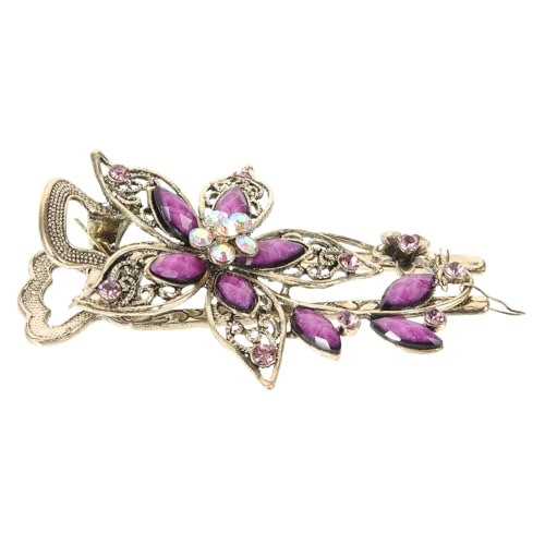 OHPHCALL Elegante Blumen Haarspange Mit Kristallen Für Damen Party Hochzeit Kirchentreffen Tanzparty Sommerpicknick von OHPHCALL