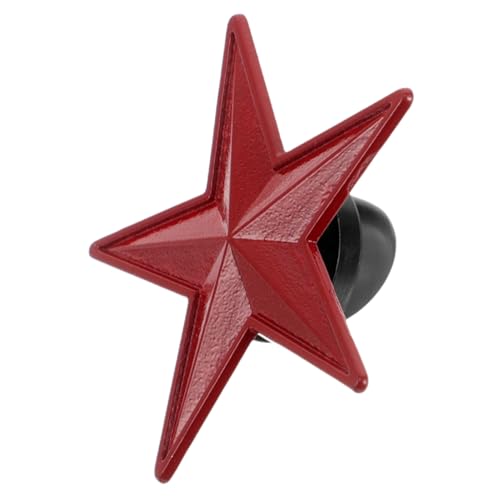 OHPHCALL Vintage Chinesische Stil Brosche aus Langlebiger Zinklegierung Roter Fünfzackiger Stern Anstecknadel für Damen Stilvolle Retro Metallbrosche als Modisches Accessoire und Dekoration von OHPHCALL