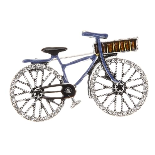 OHPHCALL Vintage Fahrrad Brosche Anstecknadel mit Metall und Strasssteinen Leichte Schmuck brosche für Damen Elegante Kleidung Dekoration für Party und Alltag Geschenk für Fahrradliebhaber von OHPHCALL